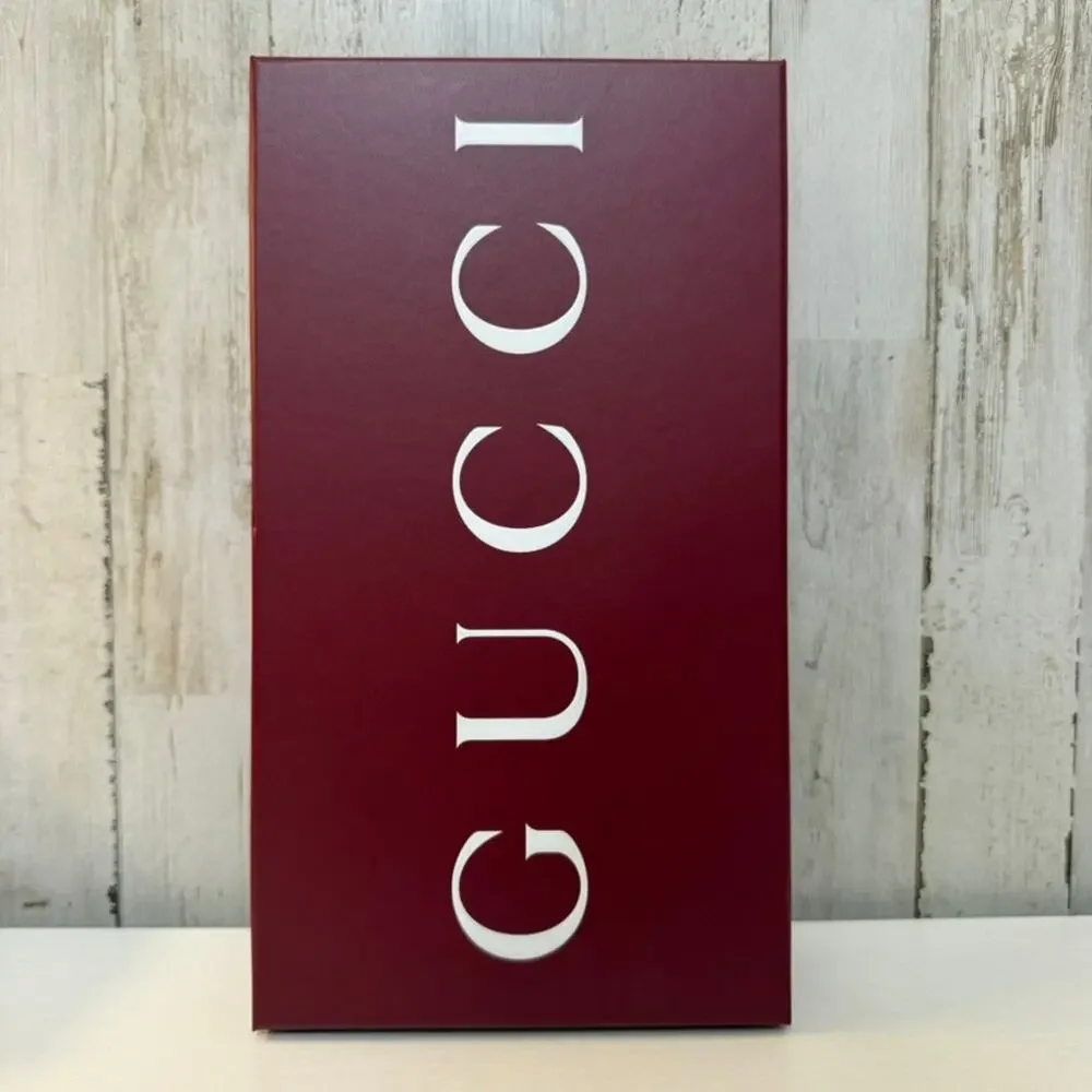 Gucci Burgundy Empty Shoe Box Gift Storage Box with Lid 10x6x2